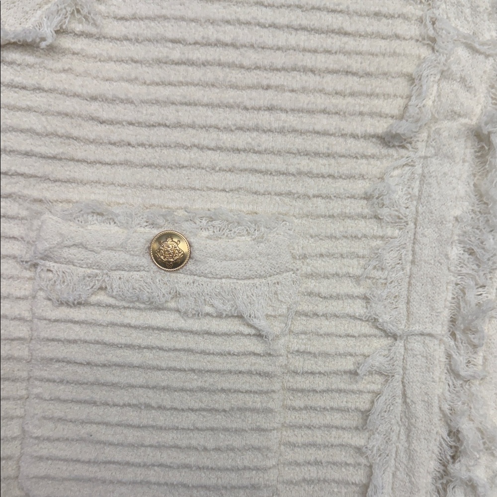J. Crew Ivory Textured Knit Vest NWOT - Picture 3 of 5